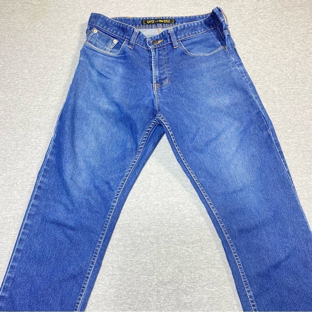 UFO Vintage Jeans Men's 30 Blue Straight Mid Rise 90's Skater Y2K Casual Denim - Picture 2 of 15